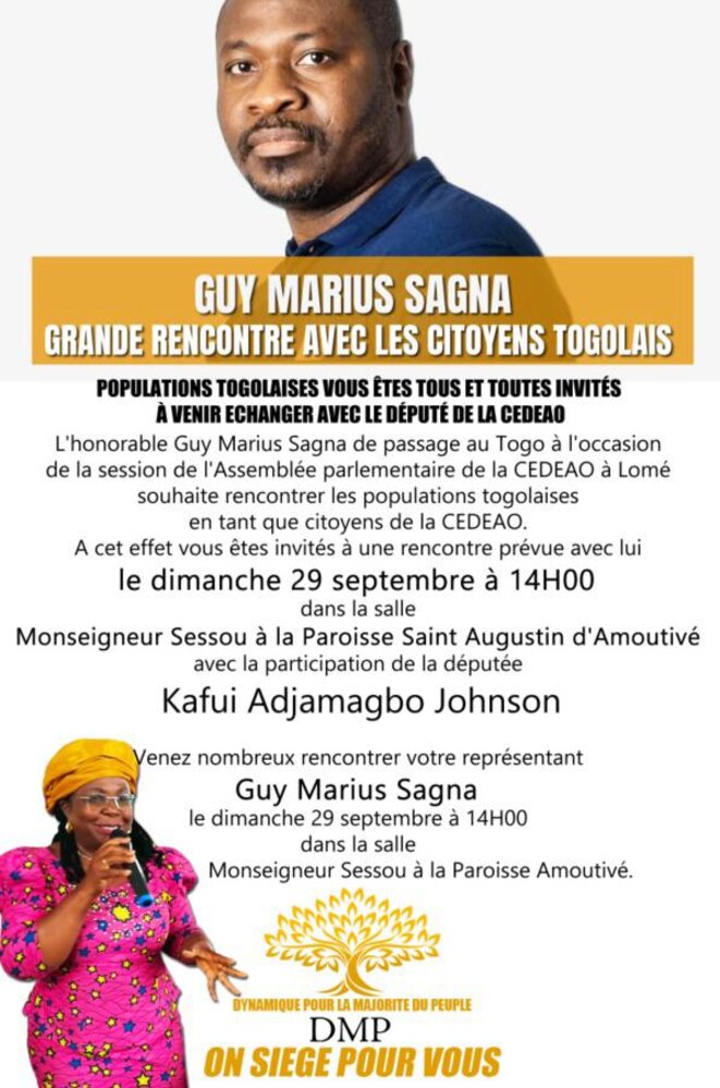 Togo- Le Sénégal condamne l’agression subie à Lomé par le député Guy Marius SAGNA