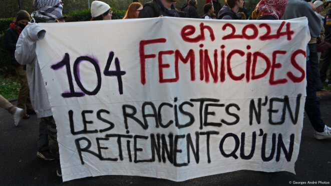 Rassemblement féministe contre la récupération du meurtre de Philippine