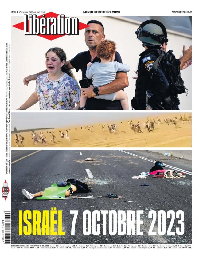 Le 7 octobre - une de Libération
