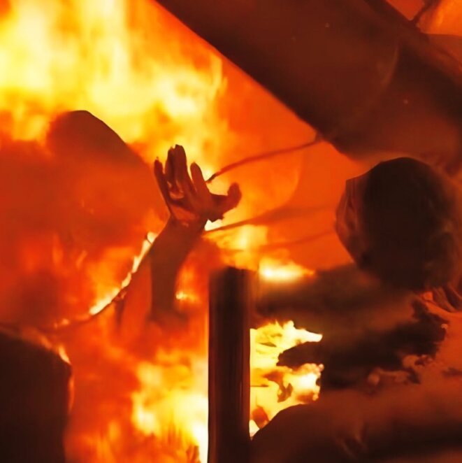 Des enfants palestiniens brûlés vifs