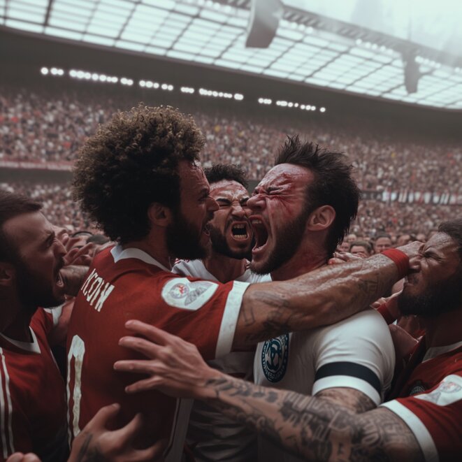 Ajax Amsterdam, Maccabi Tel-Aviv 5-0 au score, 5 blessés-62 arrestations dans la rue.