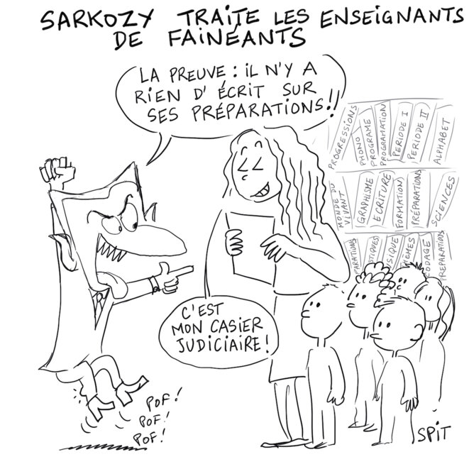 attaque de Nicolas Sarkozy contre le temps de travail des enseignants