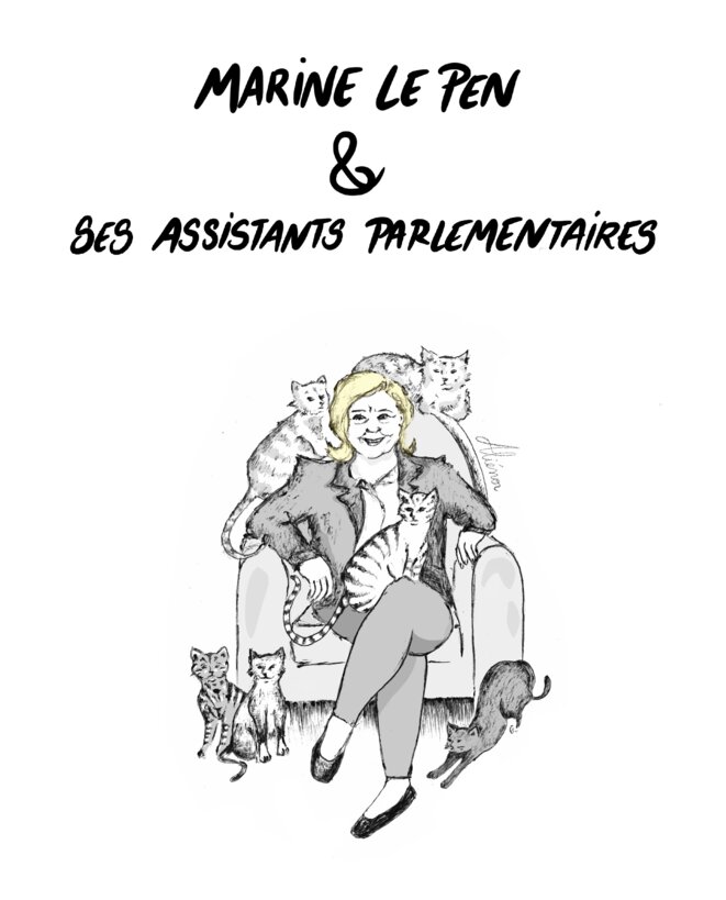 Marine Lepen et ses assistants parlementaires
