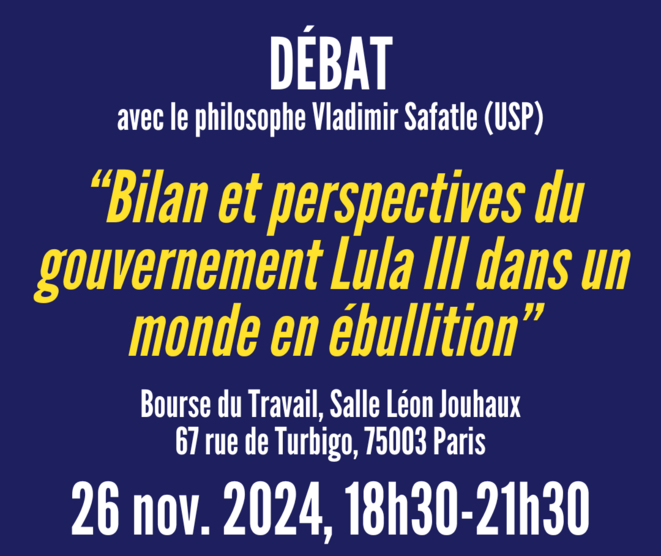 Philosophe, Brésilien, pourfendeur de la nécropolitique, V. Safatle s'exprime à Paris