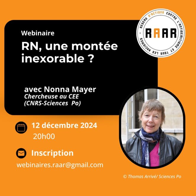 Webinaire « Le RN, une montée inexorable ? » avec Nonna Mayer