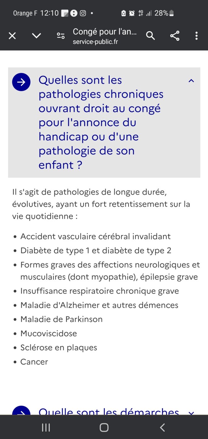 Congés rémunérés pour annonce du diagnostic ou d'une pathologie chronique