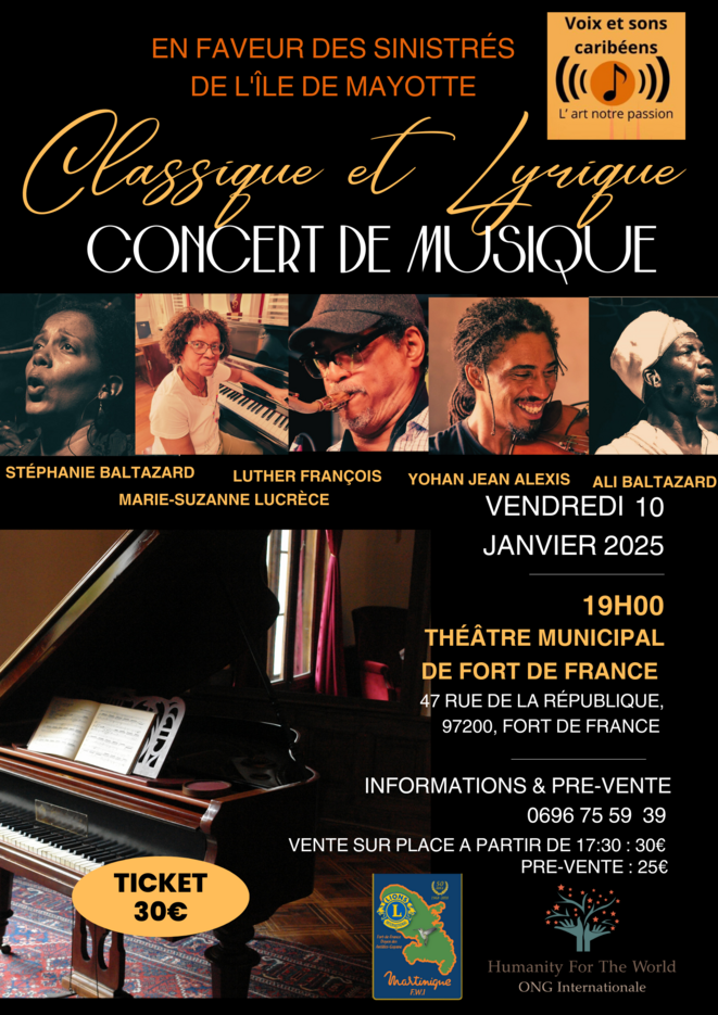 Concert de Charité en soutien aux sinistrés de Mayotte
