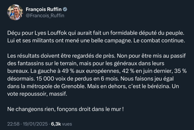Législative partielle en Isère, LFI ou la stratégie de l’échec
