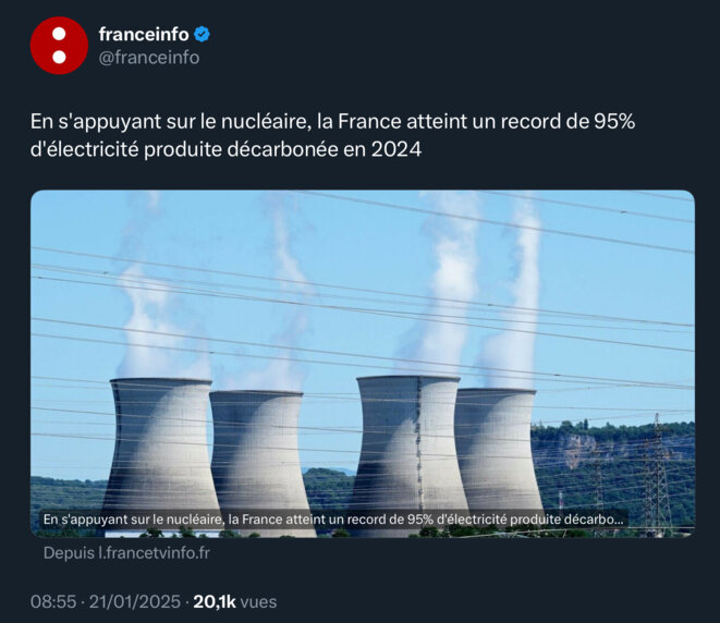En France, record de production d’énergie decarbonnée