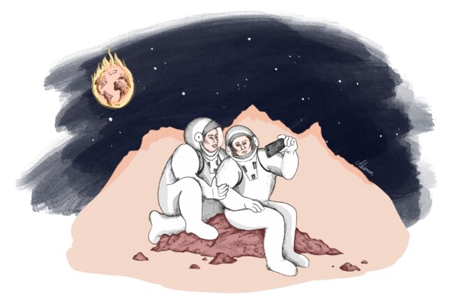 Premier selfie sur la planète Mars