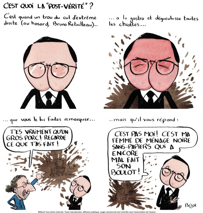 Post-vérité, Retailleau et caca mou