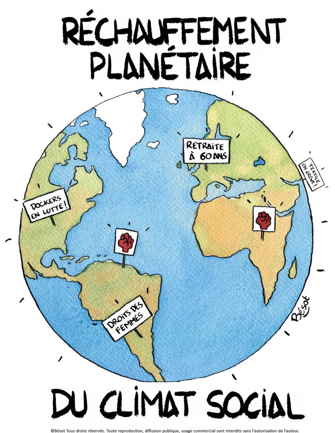 Dessin réalisé pour la Fédération SUD PTT.