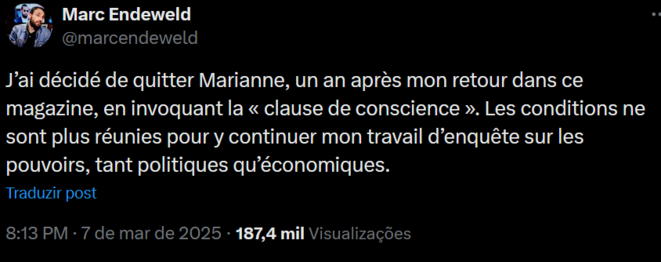 En berne, l'information, en France, le 7 mars 2025
