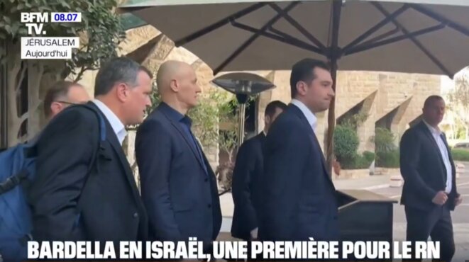 Bardella en Israel, l'antisémitisme en bandoulière