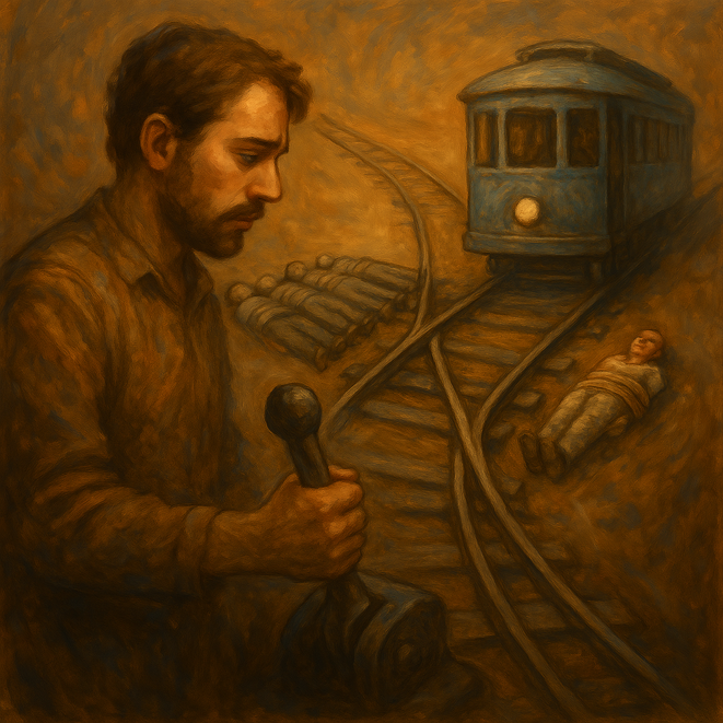 Titre : Dilemme moral – Le train et le levier : cinq IA face au mal nécessaire