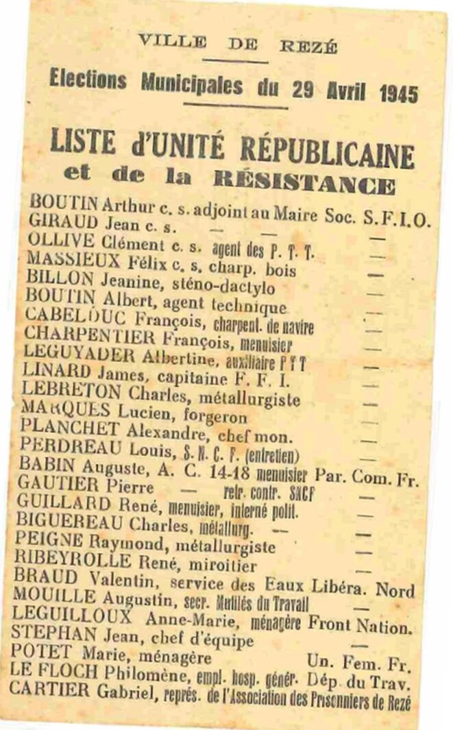 Jeanine BILLON, candidate et élue à REZE (44)