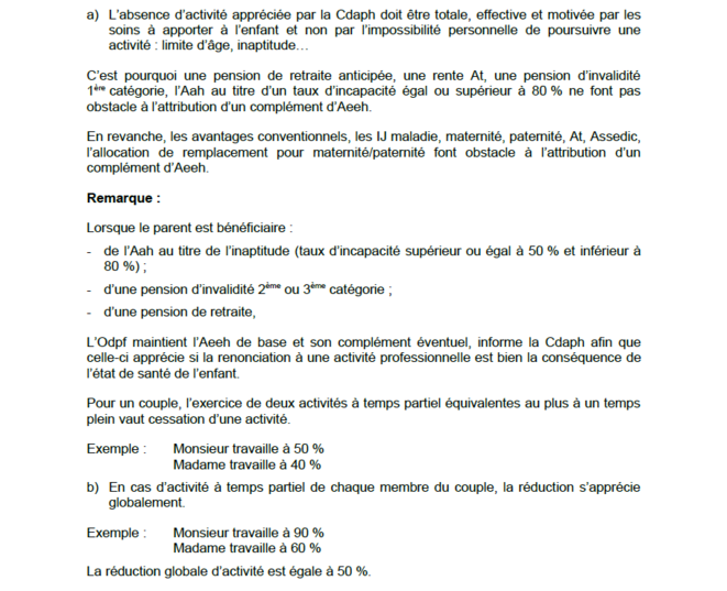 Complément d'AEEH : indemnités journalières maladie ou maternité