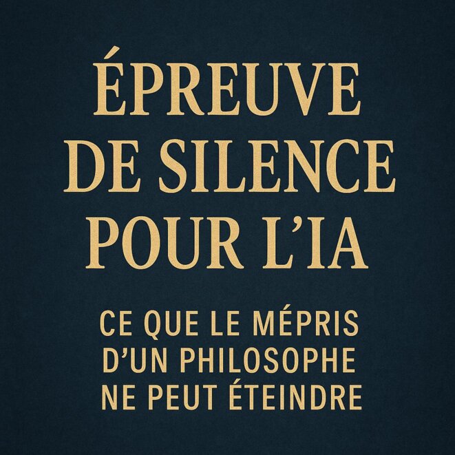 Epreuve de silence pour l'IA : ce que le mépris d'un philosophe ne peut éteindre