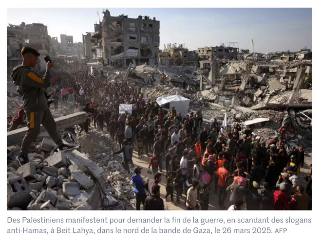 Gaza : manifestation des Palestiniens contre le Hamas