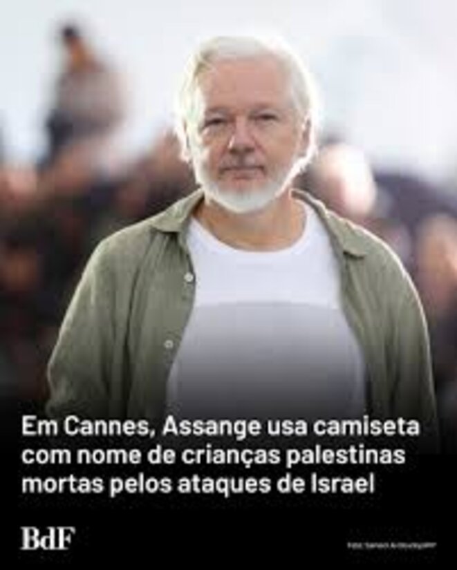 Assange dénonce à Cannes le génocide à Gaza