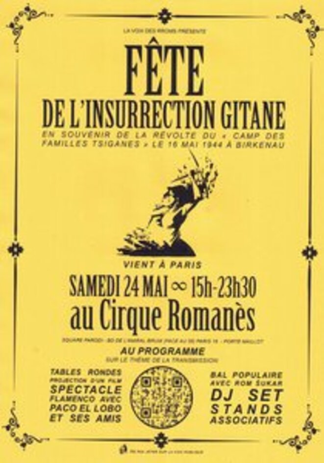 Fête de l’insurrection gitane, 24 mai Paris.