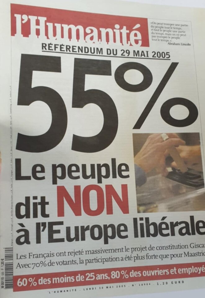 Il y a 20 ans, les français disaient non au Traité Constitutionnel Européen (TCE)