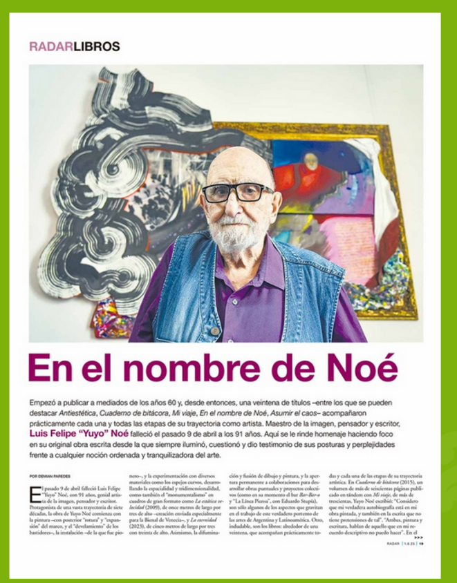 Peintre, Yuyo Noé a aussi rompu les limites traditionnelles de la littérature