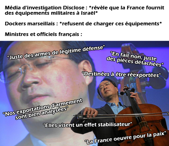 Les armes à destination d'Israël n'existent pas ...