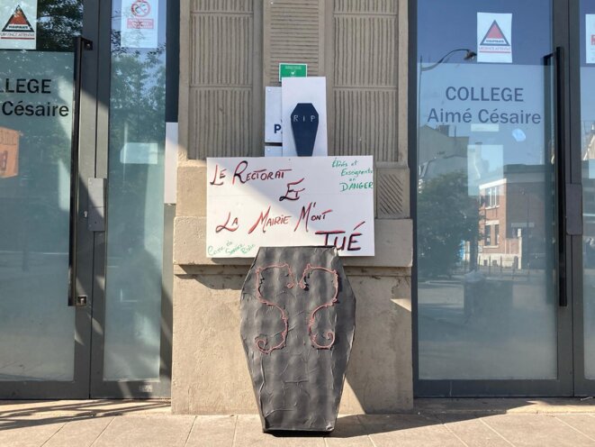 La lutte continue au Collège Aimé Césaire contre la fermeture programmée du collège