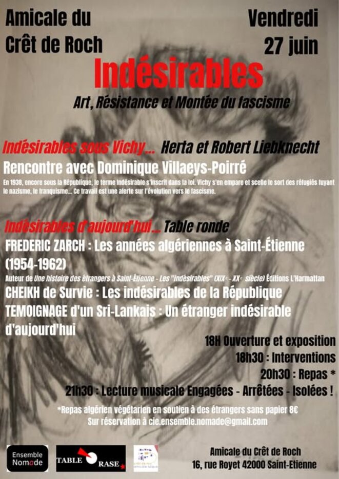 "Indésirables ..." à Saint-Etienne, le 27 juin