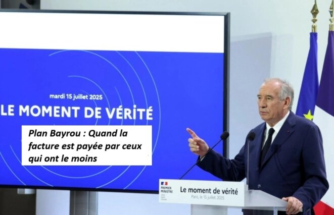 Plan Bayrou : quand la facture est payée par ceux qui ont le moins
