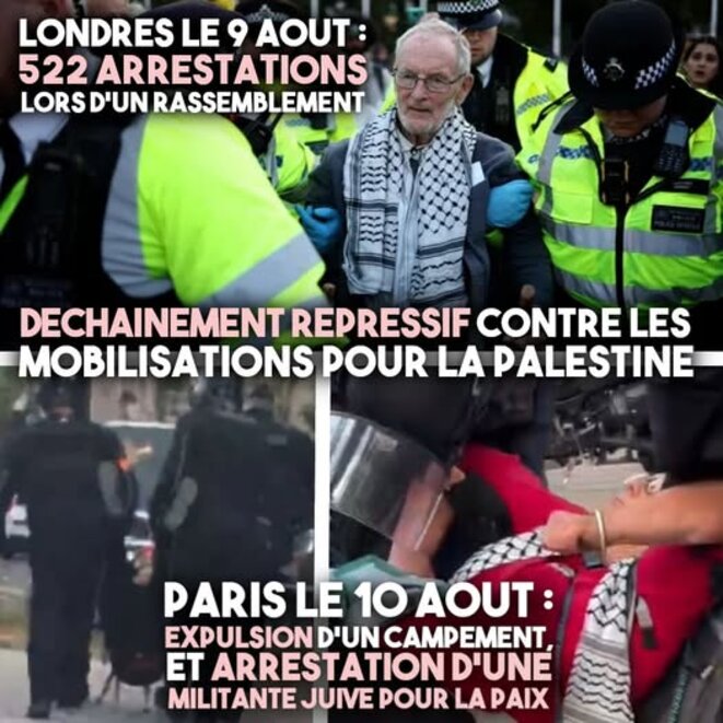 Répression contre les manifestations pro-palestiniennes