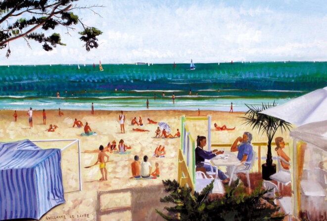 Panique sur la plage.