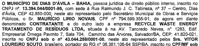 Favoritisme d'un contrat de traitement de déchets: 3 millions de Bahianais en péril?