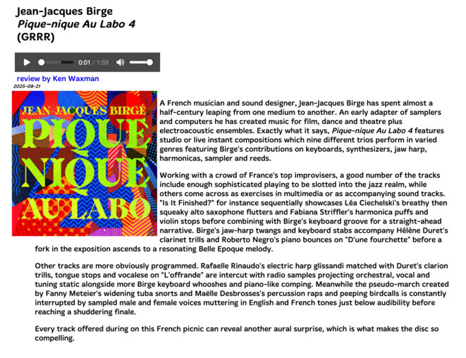 Pique-Nique au labo 4 (from the USA)