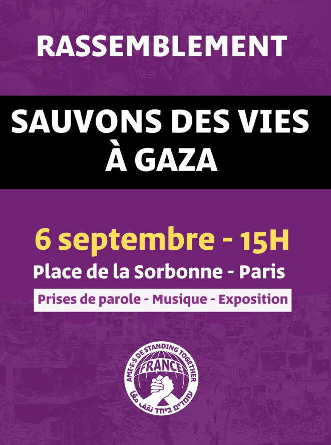 RASSEMBLEMENT: SAUVONS DES VIES À GAZA