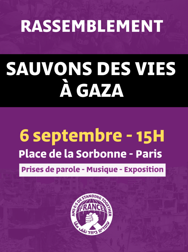 Rassemblement Sauvons des vies à Gaza