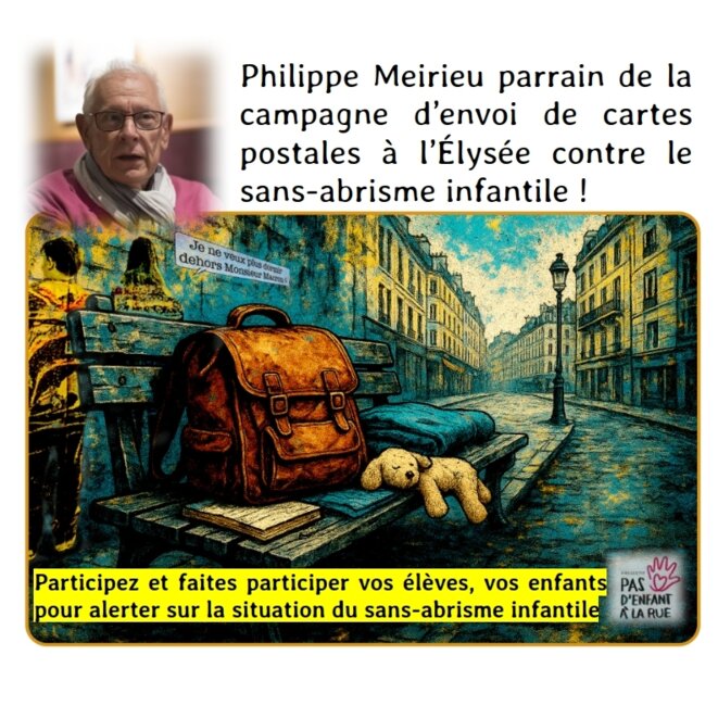 Une campagne d'envoi de cartes postales à l'Elysée parrainée par Philippe Meirieu