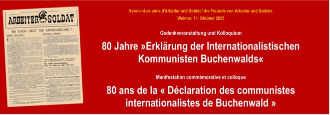 BUCHENWALD : hommage aux communistes internationalistes samedi 11 octobre 2025