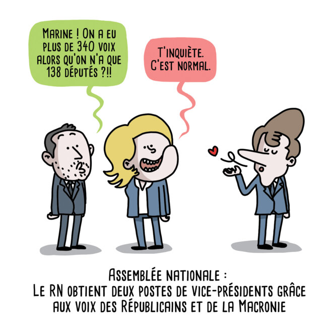 Le RN obtient deux postes de vice-présidents à l'Assemblée Nationale