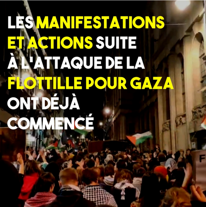 Rassemblements en soutien à la flottille pour Gaza