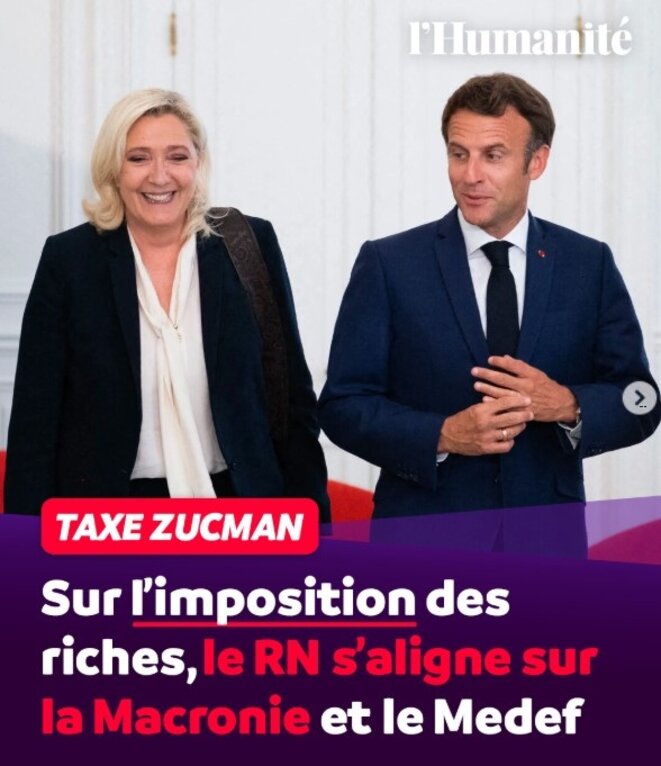 L'Alliance RN-Macron contre la Taxe Zucman