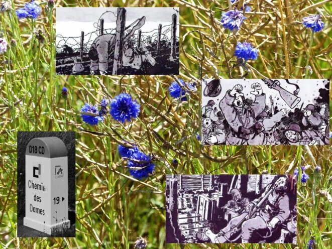 Une  pacifiste au bas de l'Aisne