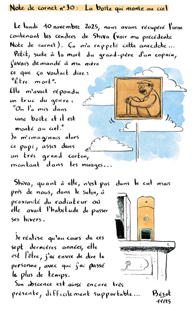 Note de carnet n°30 : La boîte qui monte au ciel