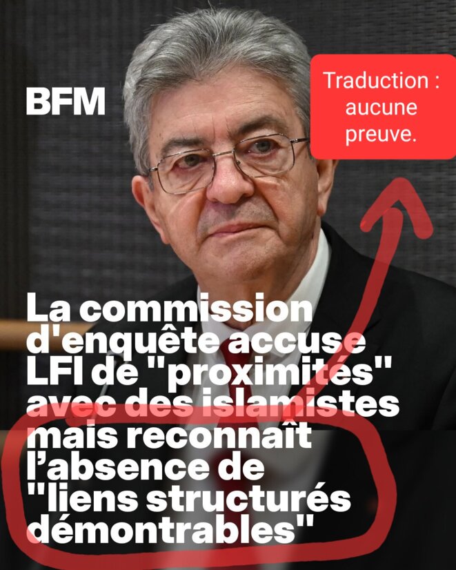 Comment une commission d'enquête peut avancer une accusation sans preuve ?