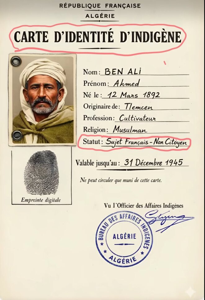 Nous étions des indigènes français, mais pas citoyens.