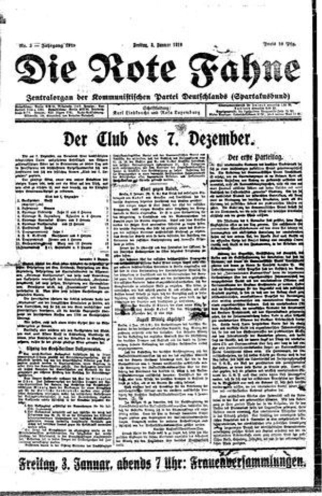 Rosa Luxemburg, 3 janvier 1919