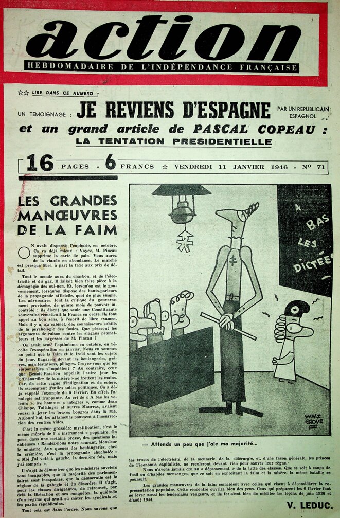 La tentation présidentielle  (ACTION du 11 janvier)