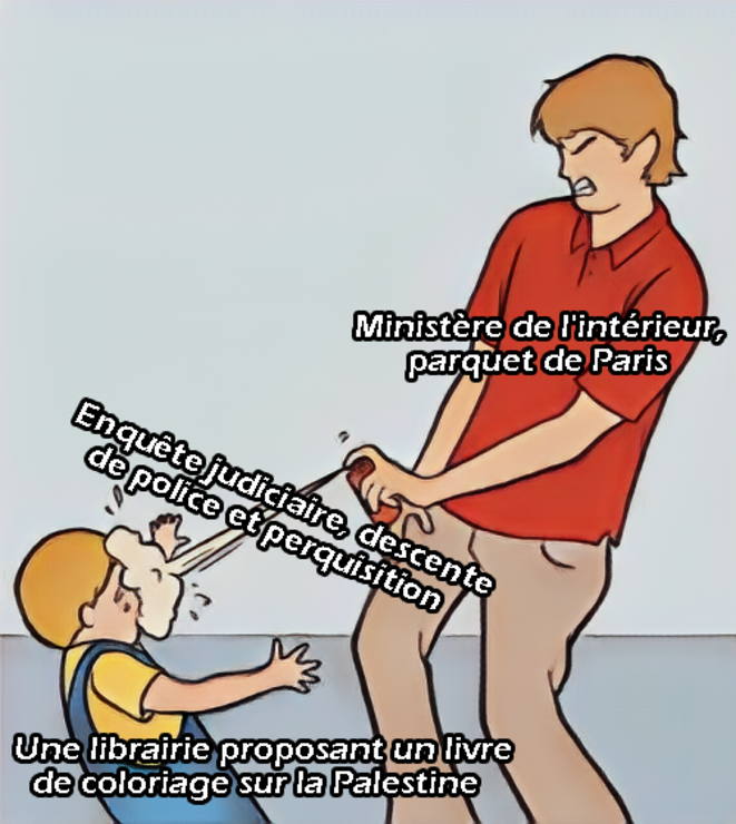 Une perquisition dans une librairie pour un livre de coloriage sur la Palestine