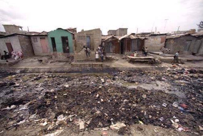 Image de la Cité-Soleil, bidonville de Port-au-Prince, avant le séisme. © @ Image de la Cité-Soleil, bidonville de Port-au-Prince, avant le séisme. © @